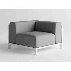 Narożny fotel ogrodowy z aluminium 10Deka Nubes MODULAR SOFA CORNER