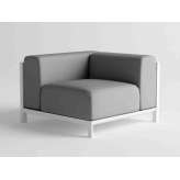 Narożny fotel ogrodowy z aluminium 10Deka Nubes MODULAR SOFA CORNER