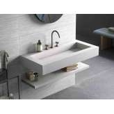 Prostokątna umywalka wisząca z gresu porcelanowego ABK Bath Design