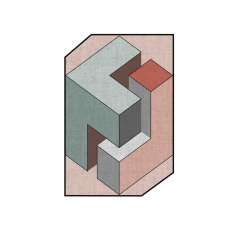 Tkaninowy dywanik w geometryczne kształty Adriani E Rossi Edizioni ILLUSION