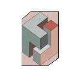 Tkaninowy dywanik w geometryczne kształty Adriani E Rossi Edizioni ILLUSION