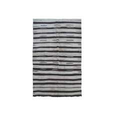 Prostokątny dywanik wełniany w paski Afolki Kilim TA512BE