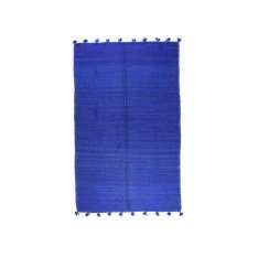 Prostokątny dywanik wełniany w jednolitym kolorze Afolki Kilim TAA1182BE