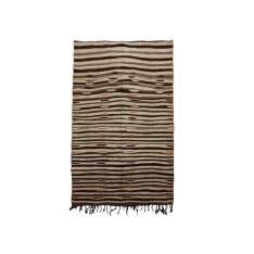 Prostokątny dywanik wełniany w paski Afolki Kilim TAA705BE