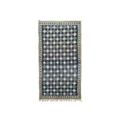 Prostokątny dywanik wełniany o geometrycznych kształtach Afolki Tazenacht TA535BE