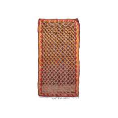 Prostokątny dywanik wełniany o geometrycznych kształtach Afolki Tazenacht TAA34BE