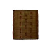 Prostokątna mata z drewna i skóry Afolki Tuareg ST043TU