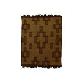 Prostokątna mata z drewna i skóry Afolki Tuareg ST044TU