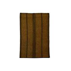 Prostokątna mata z drewna i skóry Afolki Tuareg ST048TU