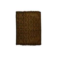 Prostokątna mata z drewna i skóry Afolki Tuareg ST049TU