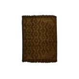 Prostokątna mata z drewna i skóry Afolki Tuareg ST049TU