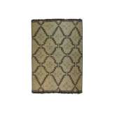 Prostokątna mata z drewna i skóry Afolki Tuareg ST72TU