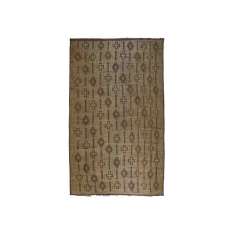 Prostokątna mata z drewna i skóry Afolki Tuareg ST74BE