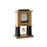 Wahadłowy zegar stołowy z drewna fornirowanego Alessi MANTEL CLOCK