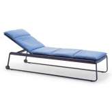 Leżak stalowy z oparciem Andreu World Aire Outdoor TU1282