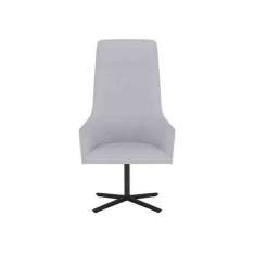 Krzesło biurowe z wysokim oparciem, tapicerowane skórą, z podstawą 4-Spoke Andreu World Alya Executive SO1482