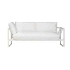 Współczesna 3-osobowa tapicerowana stalowa sofa do wypoczynku na świeżym powietrzu Andreu World Sand SF4325