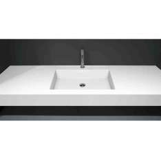 Umywalka Flumood® z wbudowanym blatem Antonio Lupi Design BASICO