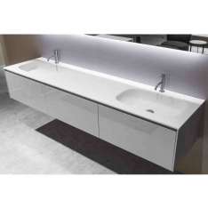 Umywalka Flumood® z wbudowanym blatem Antonio Lupi Design NUVOLA