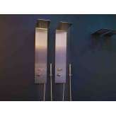 Naścienny panel prysznicowy ze stali nierdzewnej z głowicą prysznicową Antonio Lupi Design VELA