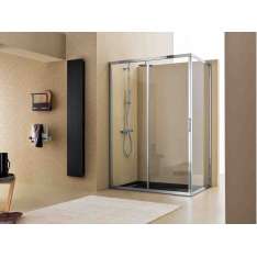 Szklano-aluminiowa kabina prysznicowa z drzwiami przesuwnymi Arblu Mercurio