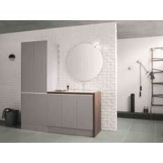 Szafka w pralni ze zlewem na pralkę Arblu Laundry room cabinet with hinged doors