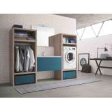 Szafka w pralni ze zlewem na pralkę Arblu Laundry room cabinet with sink