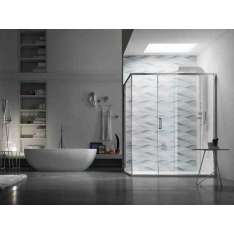 Narożna szklana kabina prysznicowa z drzwiami przesuwnymi Arcom S6