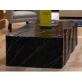 Niski prostokątny drewniany stolik kawowy Arnaboldi Interiors MARBLE