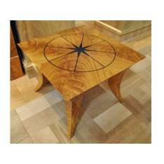Niski kwadratowy stolik kawowy hebanowy Arnaboldi Interiors SMALL