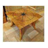 Niski kwadratowy stolik kawowy hebanowy Arnaboldi Interiors SMALL