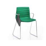 Krzesło szkoleniowe z podstawą na płozach, z możliwością układania w stos, z tabletem do pisania Arper Catifa 46