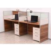 Drewniane stanowisko pracy z podwójnym biurkiem Arrediorg.It® Evolutio 20A