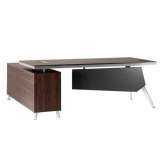 Drewniane biurko gabinetowe z półkami Arrediorg.It® Platinum