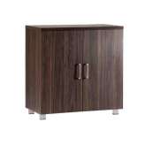 Niska drewniana szafka biurowa z drzwiami skrzydłowymi Arrediorg.It® Platinum