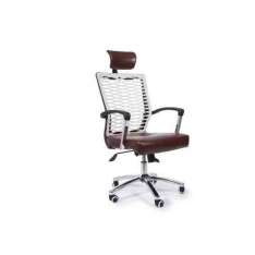 Fotel biurowy z ekoskóry o regulowanej wysokości z podstawą 5-Spoke na kółkach Arrediorg.It® ACTIVE