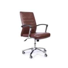 Krzesło biurowe z ekoskóry z regulacją wysokości i kółkami Arrediorg.It® GALANTE