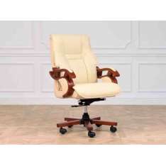 Obrotowy skórzany fotel menedżerski z regulacją wysokości Arrediorg.It® MANAGER