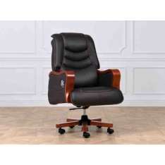 Skórzany fotel gabinetowy z regulacją wysokości Arrediorg.It® PRESIDENT