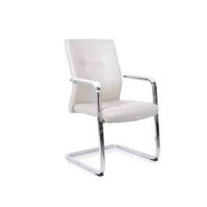 Tapicerowane krzesło biurowe z ekoskóry z podłokietnikami Arrediorg.It® VISITOR