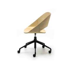 Krzesło biurowe z regulacją wysokości na kółkach Arrmet Kabira Wood HO