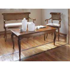Prostokątny stolik kawowy z litego drewna Arvestyle Fenice