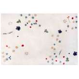 Wzorzysty, ręcznie robiony prostokątny dywanik wełniany Asplund FLEUR