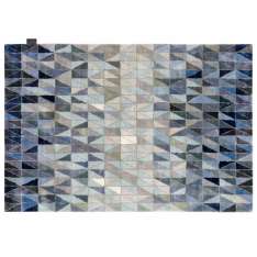 Ręcznie wykonany prostokątny dywan z Lyocell® o geometrycznych kształtach Asplund WEDGE