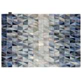 Ręcznie wykonany prostokątny dywan z Lyocell® o geometrycznych kształtach Asplund WEDGE