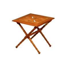 Kwadratowy stolik ogrodowy z drewna tekowego Astello Clématite