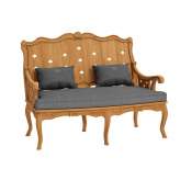 2-osobowa sofa z drewna tekowego Astello Fleur de Lys