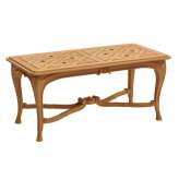 Prostokątny stolik kawowy z drewna tekowego Astello Fleur de Lys