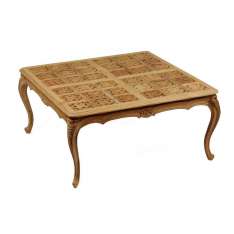 Kwadratowy stolik ogrodowy z drewna tekowego Astello Garance