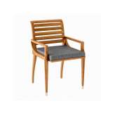 Krzesło ogrodowe z drewna tekowego z podłokietnikami Astello Iris